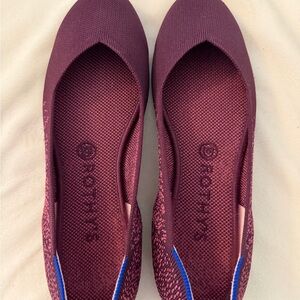 EUC / Worn Once Rothy's | Fig Python Flats | Size 9.5 | Maroon Knit Ballet Flats